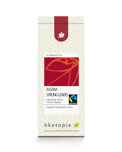 Ökotopia Schwarzer Tee Assam Strong Leaves, 5er Pack (5 x 75 g) von Ökotopia