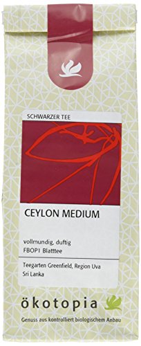 Ökotopia Schwarzer Tee Ceylon Medium, 5er Pack (5 x 75 g) von Ökotopia