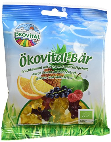 Ökovital Bio-Fruchtgummi Bär, glutenfrei, laktosefrei, 12er Pack (12 x 100 g) von Ökovital
