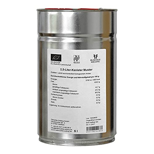 Bio Sonnenblumenöl aus geschälten Sonnenblumenkernen 1. Kaltpressung 2500 ml Kanister Bio Sonnenblumenöl aus geschälten Sonnenblumenkernen 1. Kaltpressung 2500 ml Kanister von Ölmühle Solling