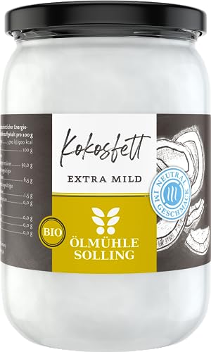 Kokosfett desodoriert 500 ml Glas - Bio - Ölmühle Solling von Ölmühle Solling