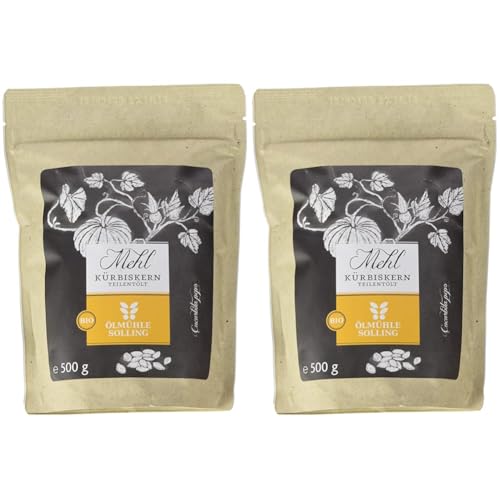 Kürbiskernmehl teilentöl feingemahlen Ölmühle Solling 500g (Packung mit 2) von Ölmühle Solling