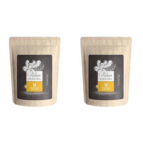 Kurkumapulver 500 g Beutel - Bio - Ölmühle Solling (Packung mit 2) von Ölmühle Solling