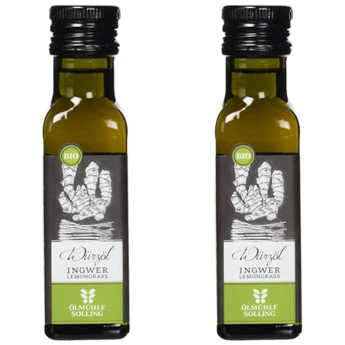 Ölmühle Solling Ingwer Lemongras Würzöl - kaltgepresst – 100ml – BIO (Packung mit 2) von Ölmühle Solling