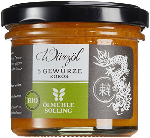 Ölmühle Solling Kokoswürzöl chin. 5 Gewürze (scharf), 2er Pack (2 x 100 g) von Ölmühle Solling