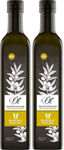ÖLMÜHLE SOLLING - BIO Olivenöl aus Italien | Natives Olivenöl, vollmundig und fruchtig im Geschmack. Ideal für Pasta, Pizza & Salate sowie für Haut-& Haar | Inhalt: 2x500 ml von Ölmühle Solling
