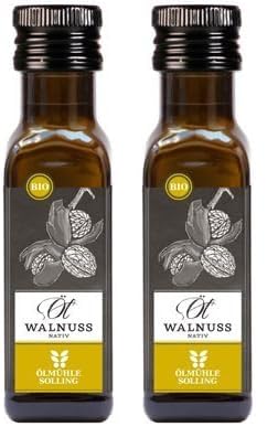 Ölmühle Solling Walnussöl 250ml - kaltgepresst - nativ - BIO (Packung mit 2) von Ölmühle Solling