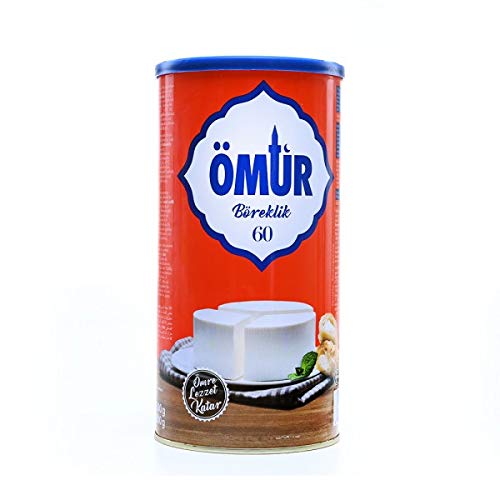 Ömür Böreklik 60 - 12x 800g Metalldose - Kombi Lebensmittelzubereitung aus Magermilch und Palmöl in Salzlake mit 72% Kuhmilch mikrobielles Lab vegetarisch glutenfrei Halal von Ömür