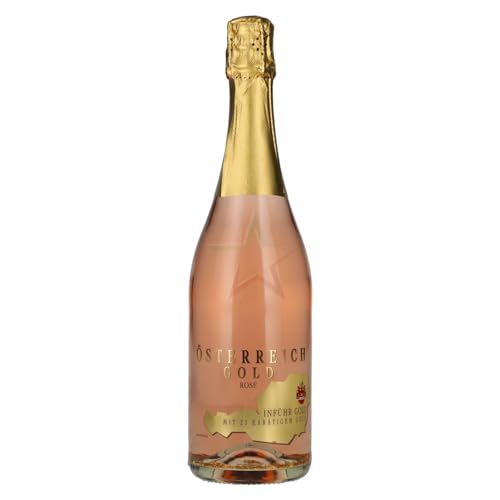 Österreich Gold Rosé - mit 23 Karat Blattgold 9,50% 0,75 Liter Österreich Gold Rosé - mit 23 Karat Blattgold 9,50% 0,75 Liter von Österreich Gold