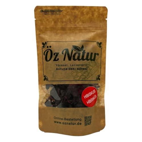 Öz Natur | Hibiskusblüten 50g – Ganze getrocknete Blüten für Tee & Küche – Ohne Zusätze – Aromatisch & fruchtig – Naturprodukt Öz Natur | Hibiskusblüten 50g – Ganze getrocknete Blüten für Tee & Küche – Ohne Zusätze – Aromatisch & fruchtig – Naturprodukt von Öz Natur