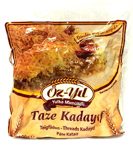 2 x Frische Kadayif Teigfäden - Engelshaar - Künefe (500g) von Öz-Yil Yufka