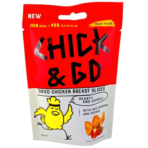 Chick & Go Getrocknete Hähnchenbrustscheiben mit Paprika und Pfeffer 30g von OFMARKT
