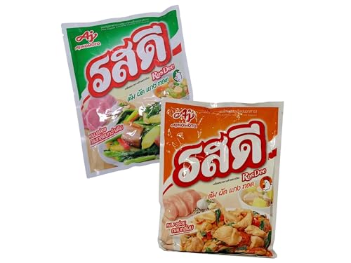 Ajinomoto Rosdee Geschmacks Doppelpack - Schwein & Huhn - Thailändische Universal Gewürz Pulver authentischer Geschmack - OG ASIA - 2er Pack - 800g von OG ASIA