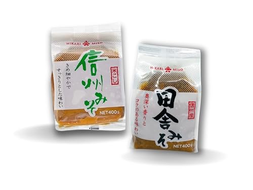 Hikari Miso Suppenpaste Rot & Weiß - Doppelpack 2x 400g - Original aus Japan - Vegan - OG ASIA - 800g von OG ASIA