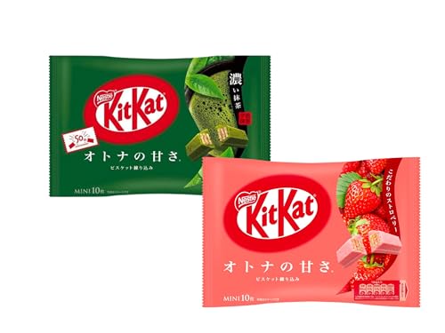 Kitkat Doppelpack - Erdbeer & Matcha - aus Japan 20 Schokoladenriegel - 2er Pack - OG ASIA - 2x 111g von OG ASIA