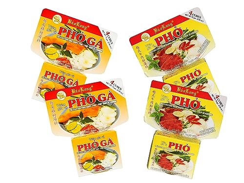 Pho Bo Ga Suppengewürz - Viererpack - Bouillonwürfel - 2x Rind + 2x Huhn - Vietnamesische Würzmischung für Reisnudel Suppe - OG ASIA - 4er Pack - 300g von OG ASIA