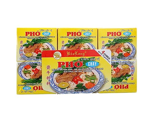 Pho Chay Bao Long Bouillonwürfel Suppengewürz - Vietnamesische Würzmischung für Suppe Reisnudelsuppe vegetarisch - OG ASIA - 12er Pack - 12x 75g von OG ASIA