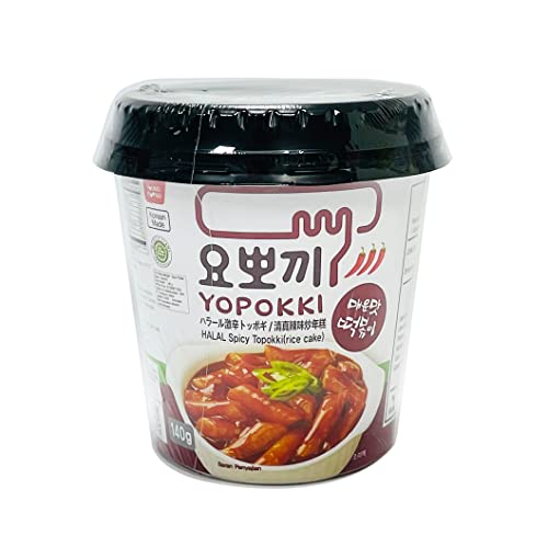 Yopokki Scharfe Reiskuchen im Becher - Spicy Rice Cake Cup - 140g - scharfe koreanische Reiskuchen - OG ASIA von OG ASIA