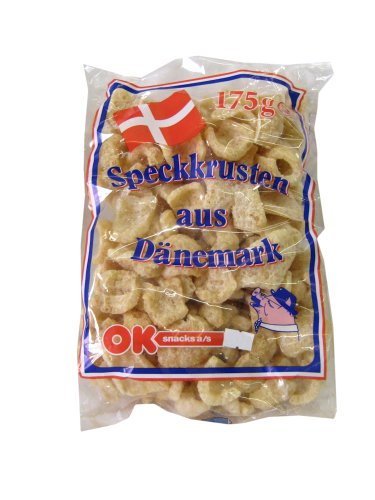 OK - Speckkrusten aus Dänemark - Chicharon / Tsitsaron / Chicharrón, 1er Pack ( 1 x 150 g) von OK Snacks