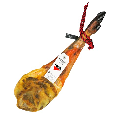 (4,5-5 kg) - KOMPLETTES STÜCK Iberische Schinkenschulter de bellota - Zertifizierter Iberico Pata Negra Schinken - Iberische Würstchen aus Eichelmast von OLALLA