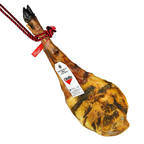 (5,5-6 kg) Iberische Schinkenschulter de bellota 75% Iberische Rasse - Handwerklich hergestellter iberischer Schinken - Pata Negra Iberische Würstchen aus Eichelmast von OLALLA