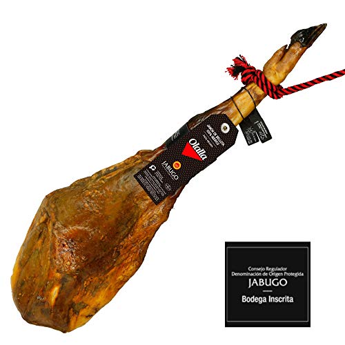 (8-8,5 kg) Komplettes Stück - 100% iberischer Schinken de bellota DOP Jabugo Summun - Zertifizierter Jabugo Pata Negra Schinken - Iberische Geschenke von OLALLA