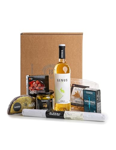 OLMEDA ORÍGENES - Olmeda Super Gourmet Geschenke für Feinschmecker - Sortiment an Weinen, Wurstwaren, Tapas, Konserven, Snacks und Süßigkeiten (Spanische Produkte) von OLMEDA ORIGENES