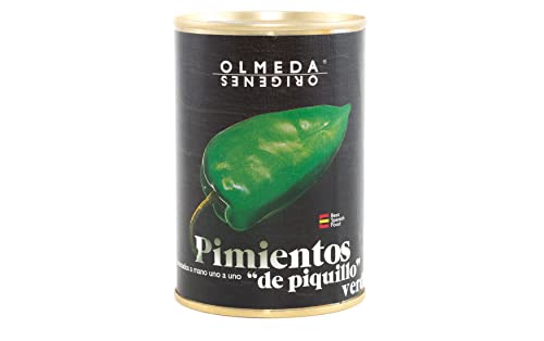 OLMEDA ORÍGENES. Piquillo-Paprika GRÜN 17/22 Einheiten (Navarra) - Dose 390 g von OLMEDA ORIGENES