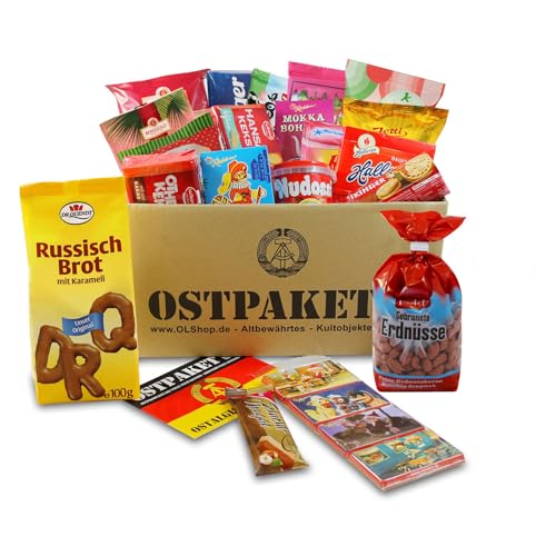 Ostpaket Süße Verführung mit 20 typischen Produkten der DDR Geschenkidee Spezialitäten Spezialitätenpaket Geschenkset, Ostprodukte von OLShop AG