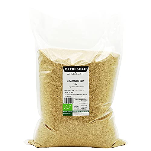 Oltresole, Bio-Amaranth 5 kg, rohes Getreide in Körnern, Samen aus kontrolliert biologischem Anbau, reich an Ballaststoffen, Mineralsalzen und Vitaminen, Sparpackung Oltresole, Bio-Amaranth 5 kg, rohes Getreide in Körnern, Samen aus kontrolliert biologischem Anbau, reich an Ballaststoffen, Mineralsalzen und Vitaminen, Sparpackung von OLTRESOLE