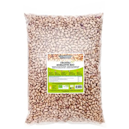 Oltresole, Borlotti-Bohnen, Bio 5 kg, getrocknete Bio-Hülsenfrüchte aus kontrolliertem Anbau, ideal für Salate, Suppen und Beilagen, Sparpackung Oltresole, Borlotti-Bohnen, Bio 5 kg, getrocknete Bio-Hülsenfrüchte aus kontrolliertem Anbau, ideal für Salate, Suppen und Beilagen, Sparpackung von OLTRESOLE
