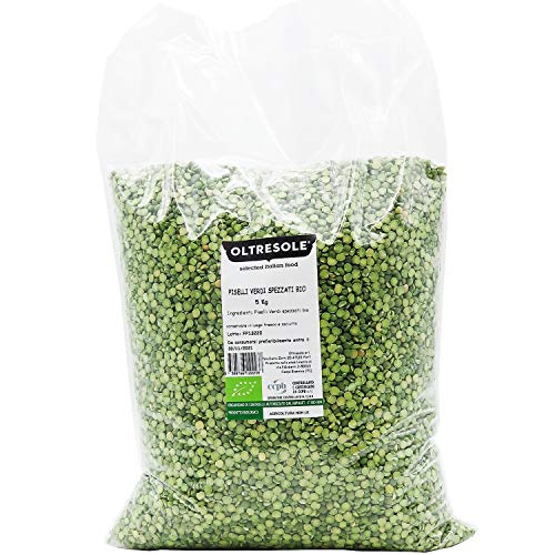 Oltresole, Grüne Erbsen, Bio, gebrochen, 5 kg, Getrocknete Hülsenfrüchte, Bio, geschält und gebrochen, Kein Einweichen erforderlich, Proteinquelle, Ideal für Suppen, Sparpack Oltresole, Grüne Erbsen, Bio, gebrochen, 5 kg, Getrocknete Hülsenfrüchte, Bio, geschält und gebrochen, Kein Einweichen erforderlich, Proteinquelle, Ideal für Suppen, Sparpack von OLTRESOLE