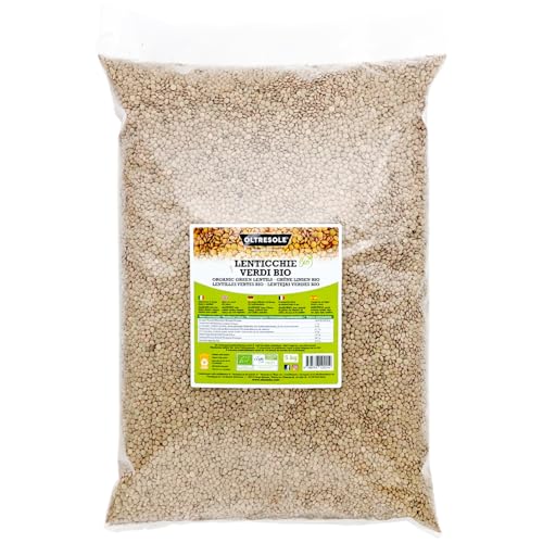 Oltresole, Bio-Grüne Linsen 5 kg, Ganze Bio-Hülsenfrüchte, Protein- und Ballaststoffquelle, reich an Ballaststoffen und Mineralstoffen, Sparpackung Oltresole, Bio-Grüne Linsen 5 kg, Ganze Bio-Hülsenfrüchte, Protein- und Ballaststoffquelle, reich an Ballaststoffen und Mineralstoffen, Sparpackung von OLTRESOLE