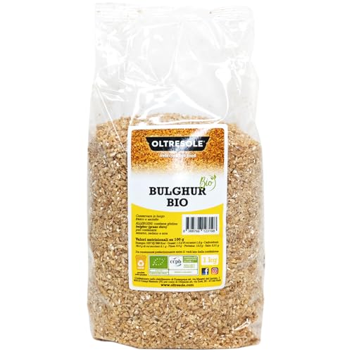 Oltresole - Bulghur Italiano Biologico 1 Kg - Vollkorn-Hartweizen, gebrochener Weizen, ideal für die Zubereitung von Tabuleh und Gerichten der nahöstlichen Küche, Familienformat von OLTRESOLE