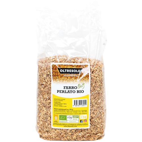 Oltresole - Perlgraupen italienisch, biologisch 1 kg - Bio-Getreide reich an Ballaststoffen und Proteinen, hergestellt in Italien, ideal für süße und herzhafte Backwaren, Familienformat von OLTRESOLE