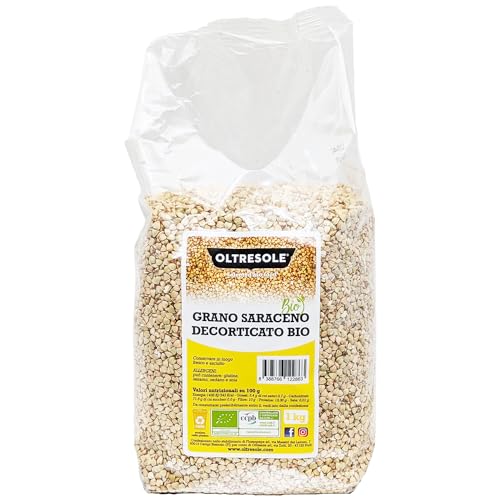 Oltresole, Bio Buchweizen entkernt 1 Kg, Rohes, nicht wärmebehandeltes Getreide aus biologischem Anbau, Ideal für Familien Oltresole, Bio Buchweizen entkernt 1 Kg, Rohes, nicht wärmebehandeltes Getreide aus biologischem Anbau, Ideal für Familien von OLTRESOLE