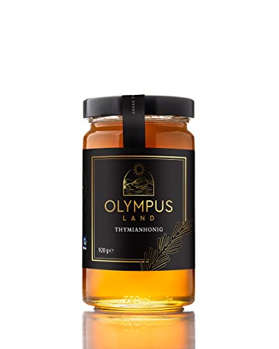 OLYMPUS LAND Griechischer Honig | Roher Thymianhonig | Natürlicher, Reiner, Kaltgepresster | Premium Qualität (920gr) von OLYMPUS LAND