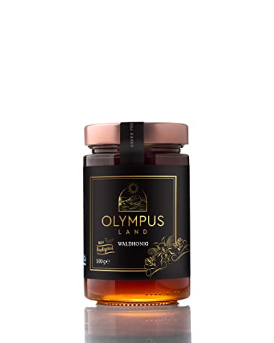 Olympus Land Roher Bio Waldhonig | Griechischer Honig | Natürlicher, Reiner, Kaltgepresster | Premium Qualität 500gr von OLYMPUS LAND