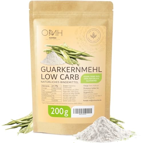 Guarkernmehl 200g Verdickungsmittel OMH nutrition backen Saucen andicken vegan natürlich von OMH nutrition OH MY HEALTH