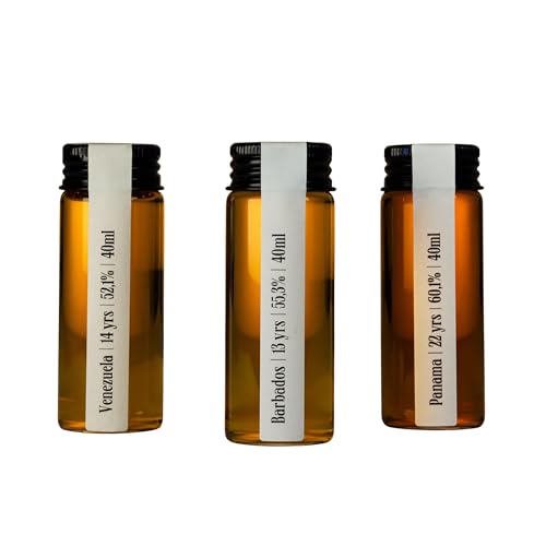 ONE RUM I Super Premium Single Cask Rum I Streng limitiert I Fassstärke I 500 ml (ONE RUM COLLECTION TASTING-SET I 3 x 40ml I 22 Jahre Panama I 14 Jahre Venezuela I 13 Jahre Barbados) von ONE RUM