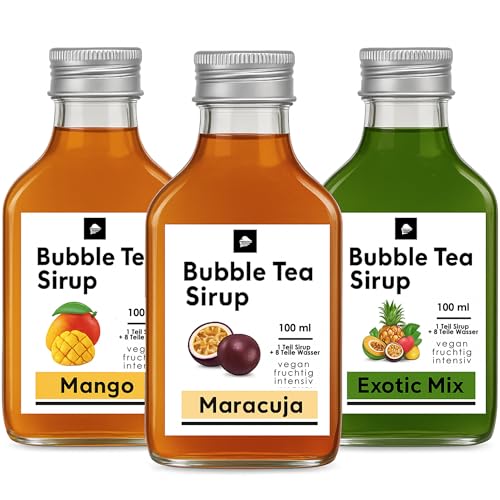 ONHA Bubble Tea Sirup - 3er Packung Sirup für Bubble Tea - Bubble Tea Sirup Set mit Maracuja Sirup, Mango Sirup und Exotic Mix Sirup (Tropisch: Maracuja, Mango, Exotic Mix) ONHA Bubble Tea Sirup - 3er Packung Sirup für Bubble Tea - Bubble Tea Sirup Set mit Maracuja Sirup, Mango Sirup und Exotic Mix Sirup (Tropisch: Maracuja, Mango, Exotic Mix) von ONHA