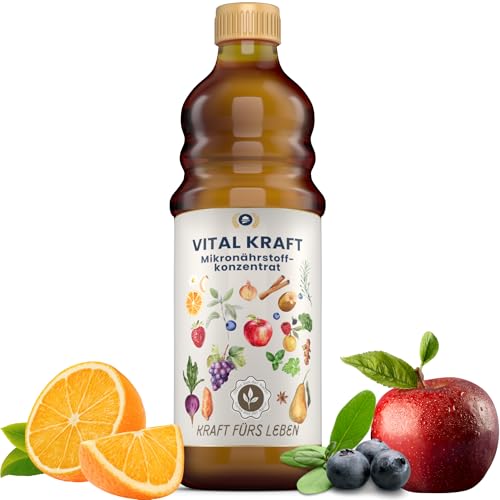 Vital Kraft - 500 ml - Mikronährstoffkonzentrat - Multivitamin Formel mit Vitaminen, Mineralstoffen und sekundären Pflanzenstoffen - Getränkekonzentrat mit über 65 Zutaten von ONHA
