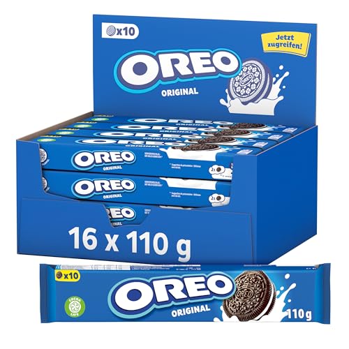 OREO, Original, Knuspriger Schokoladenkeks mit Vanillecreme, 16 x 110g OREO, Original, Knuspriger Schokoladenkeks mit Vanillecreme, 16 x 110g von OREO