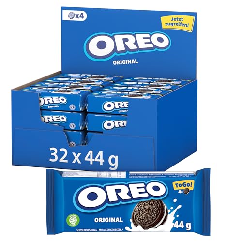 OREO, Original, Knuspriger Schokoladenkeks mit Vanillecreme, 32 x 44g Einzelpackungen OREO, Original, Knuspriger Schokoladenkeks mit Vanillecreme, 32 x 44g Einzelpackungen von OREO
