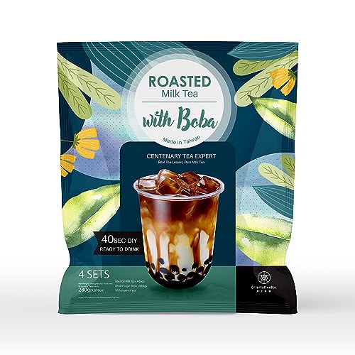 Neu Gerösteter Milchtee mit braunem Zucker Boba Tapioka (4 Packungen) von ORIENTAL TEA BOX