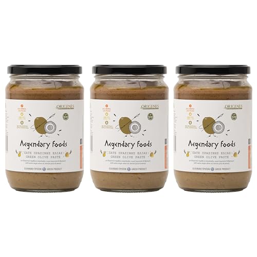 3er-Pack Grüne Olivenpaste, Olivenaufstrich, Grüne Oliventapenade mit griechischem Bohnenkraut und Zitronensaft 3X650g 3er-Pack Grüne Olivenpaste, Olivenaufstrich, Grüne Oliventapenade mit griechischem Bohnenkraut und Zitronensaft 3X650g von ORIGENES DEVOTED TO OUR HERITAGE