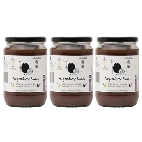 3er-Pack Kalamon Olivenpaste, Kalamon Olivenaufstrich, Kalamon Oliventapenade mit griechischem Oregano und Rotweinessig 3X650g 3er-Pack Kalamon Olivenpaste, Kalamon Olivenaufstrich, Kalamon Oliventapenade mit griechischem Oregano und Rotweinessig 3X650g von ORIGENES DEVOTED TO OUR HERITAGE