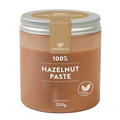 ORIGONUTS Haselnusspaste 200 g 100% Haselnuss Paste für Desserts Smoothie Kuchen Cremes Pfannkuchen Haselnuss-Eispaste Veganer Brotaufstrich ohne Salzzusatz ohne Zuckerzusatz ohne Palmöl Keto Snack ORIGONUTS Haselnusspaste 200 g 100% Haselnuss Paste für Desserts Smoothie Kuchen Cremes Pfannkuchen Haselnuss-Eispaste Veganer Brotaufstrich ohne Salzzusatz ohne Zuckerzusatz ohne Palmöl Keto Snack von ORIGONUTS Patisserie & Chocolaterie