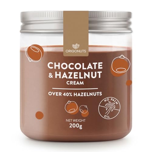 ORIGONUTS Haselnusscreme 200 g Schoko Aufstrich Fast 42% Haselnüsse Brotaufstrich Süß Schokoladenaufstrich Schoko Creme mit Hasselnuss Toppings für Porridge Schokoaufstrich ohne Palmöl ORIGONUTS Haselnusscreme 200 g Schoko Aufstrich Fast 42% Haselnüsse Brotaufstrich Süß Schokoladenaufstrich Schoko Creme mit Hasselnuss Toppings für Porridge Schokoaufstrich ohne Palmöl von ORIGONUTS Patisserie & Chocolaterie
