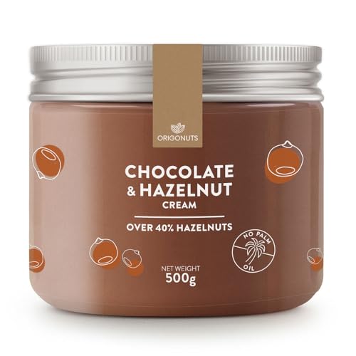 ORIGONUTS Haselnusscreme 500 g Schoko Aufstrich Fast 42% Haselnüsse Brotaufstrich Süß Schokoladenaufstrich Schoko Creme mit Hasselnuss Toppings für Porridge Schokoaufstrich ohne Palmöl ORIGONUTS Haselnusscreme 500 g Schoko Aufstrich Fast 42% Haselnüsse Brotaufstrich Süß Schokoladenaufstrich Schoko Creme mit Hasselnuss Toppings für Porridge Schokoaufstrich ohne Palmöl von ORIGONUTS Patisserie & Chocolaterie